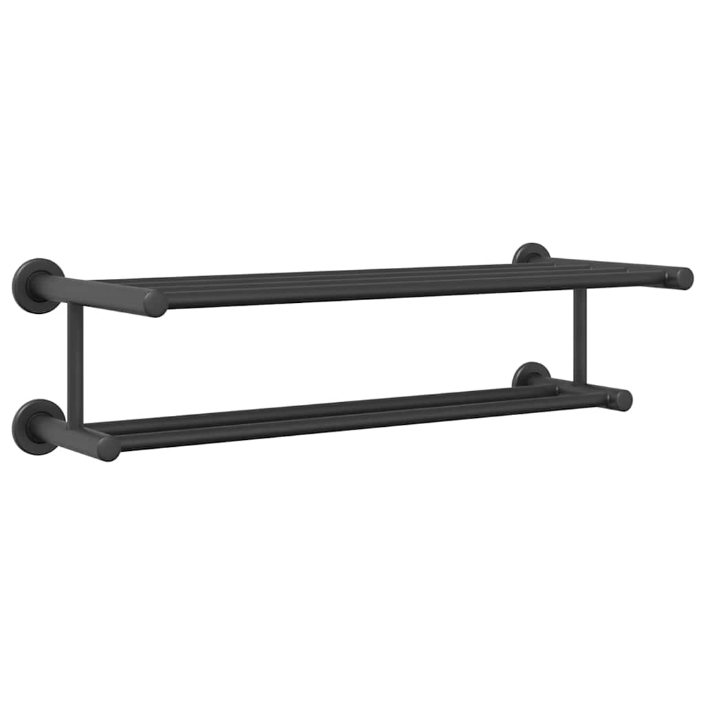 Håndkle Rack Svart 61 x 23 x 17 cm Rustfritt stål