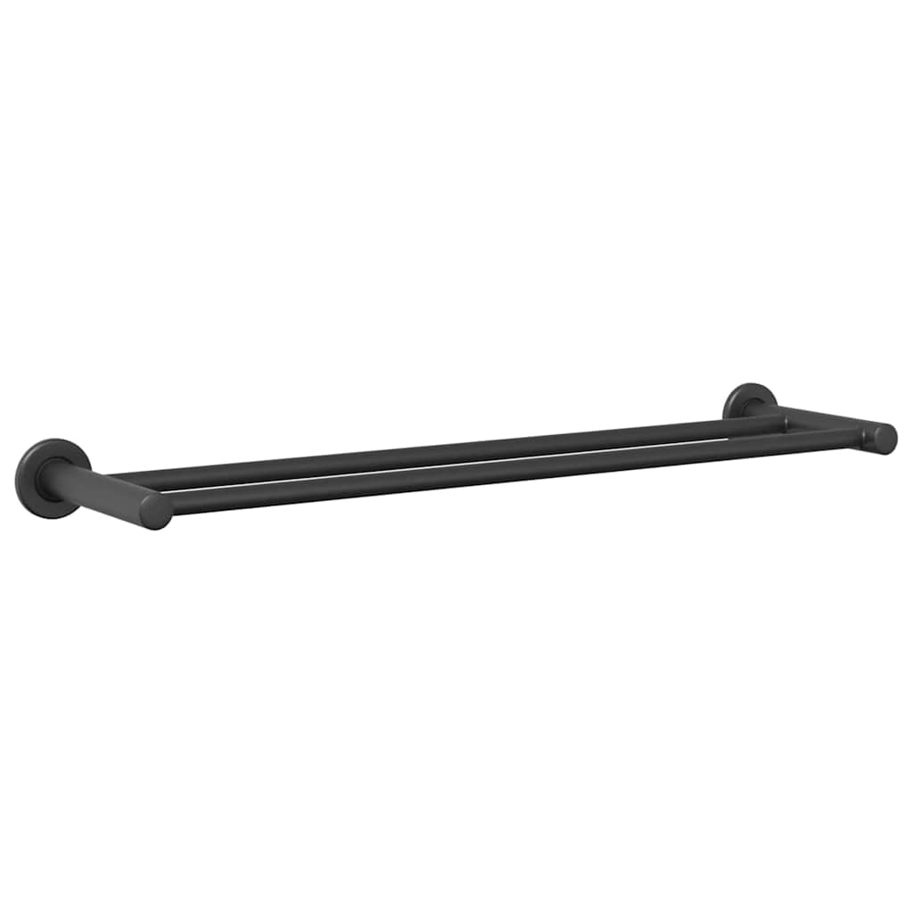 Håndkle Rack Svart 61 x 14,5 x 5 cm Rustfritt stål
