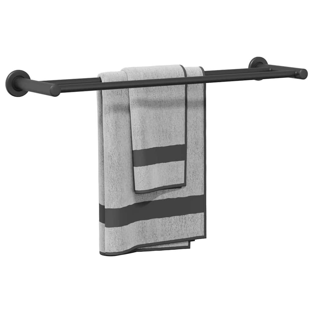 Håndkle Rack Svart 61 x 14,5 x 5 cm Rustfritt stål