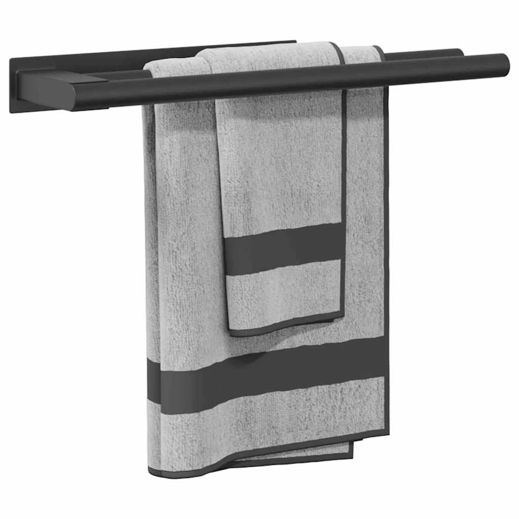 Håndkle Rack Svart 40 x 9 x 4 cm Rustfritt stål