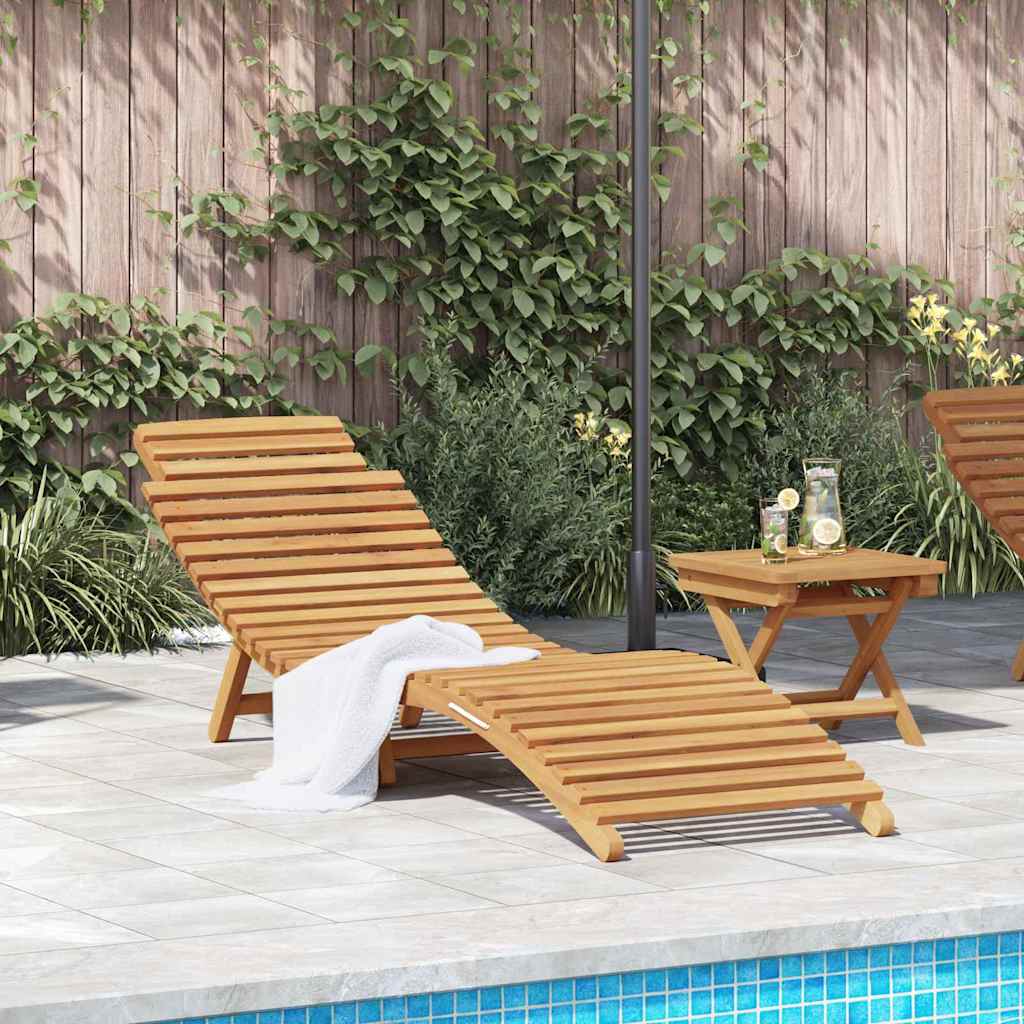 Solstol Brun 198 x 55 x 58,5 cm Massivt Teaktre