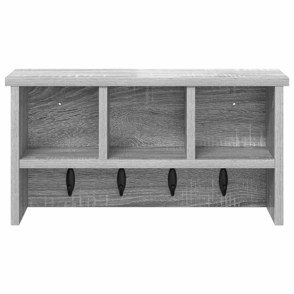 Vegghengt kleshenger Grå Sonoma 50 x 16 x 26 cm Konstruert tre