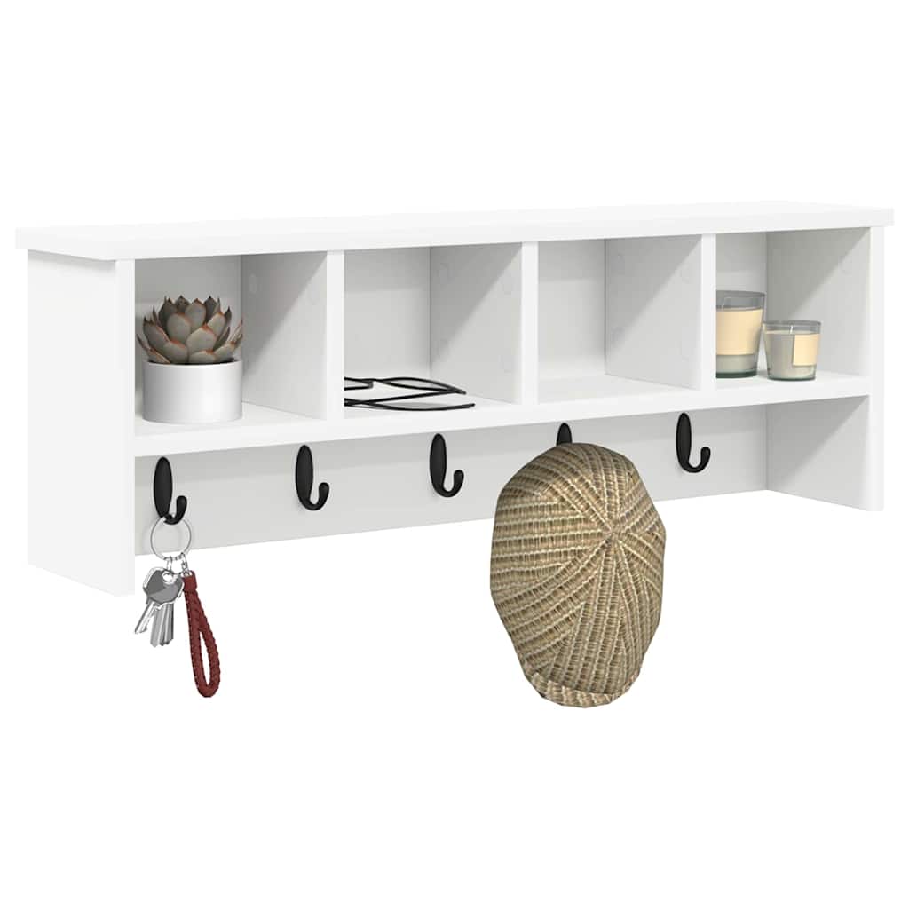 Vegghengt kleshenger Veggmontert Hvit 75 x 16 x 26 cm