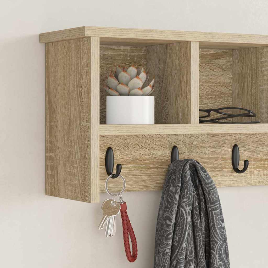 Vegghengt kleshenger Veggmontert Sonoma eik 75 x 16 x 26 cm