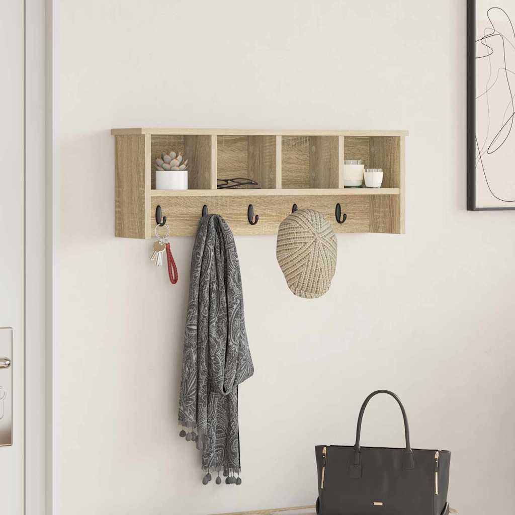 Vegghengt kleshenger Veggmontert Sonoma eik 75 x 16 x 26 cm