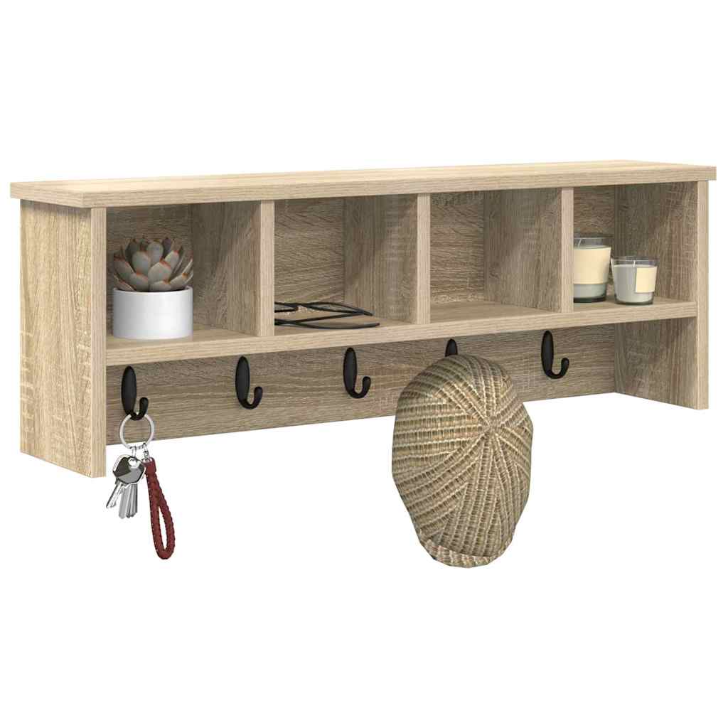Vegghengt kleshenger Veggmontert Sonoma eik 75 x 16 x 26 cm