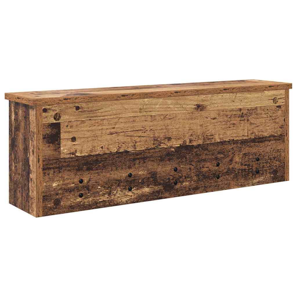 Vegghengt kleshenger Gammelt tre 75 x 16 x 26 cm Konstruert tre vidaXL