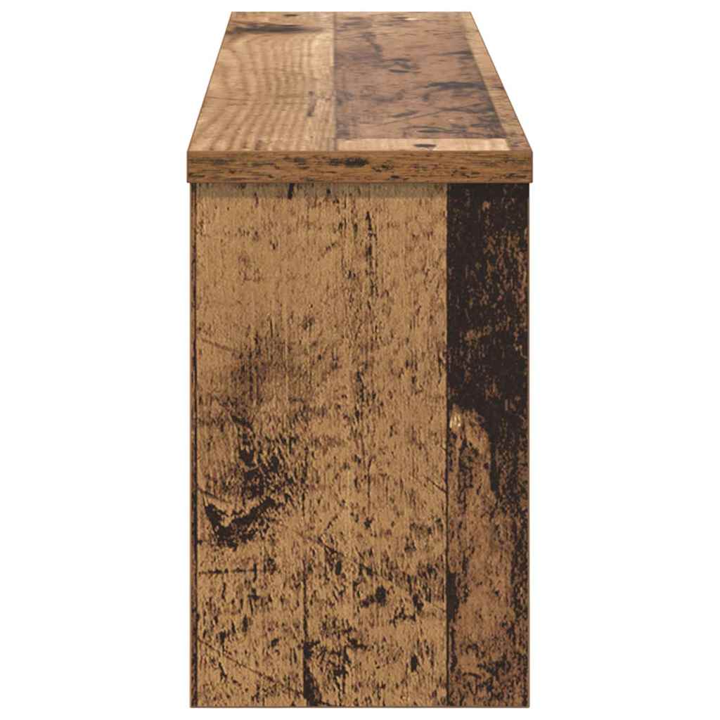 Vegghengt kleshenger Gammelt tre 75 x 16 x 26 cm Konstruert tre vidaXL