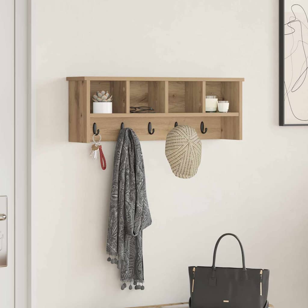 Vegghengt kleshenger Veggmontert Artisan Eik 75 x 16 x 26 cm