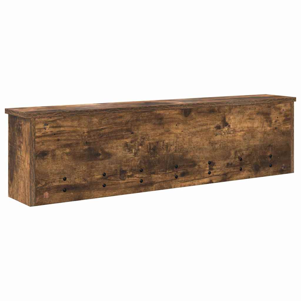 Vegghengt kleshenger Røkt eik 100 x 16 x 26 cm Konstruert tre