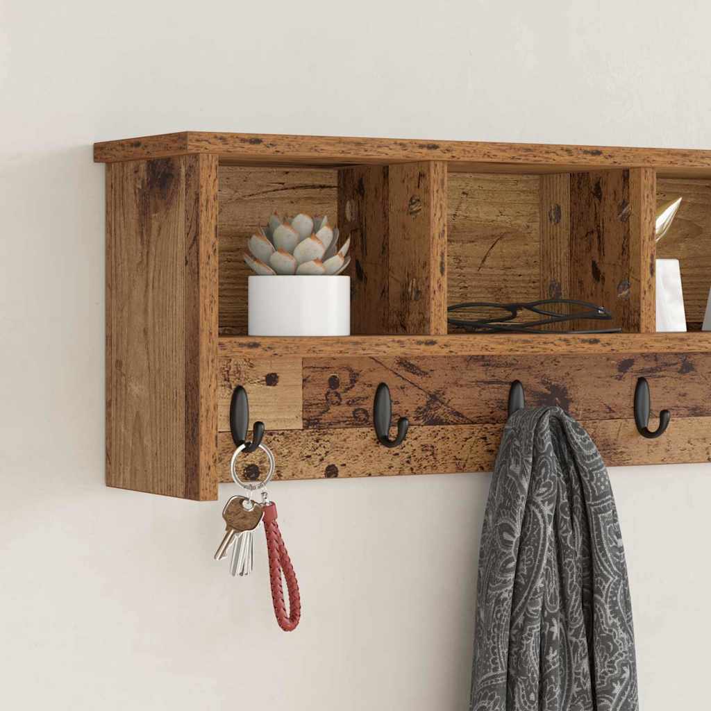 Vegghengt kleshenger Veggmontert Gammelt tre 100 x 16 x 26 cm