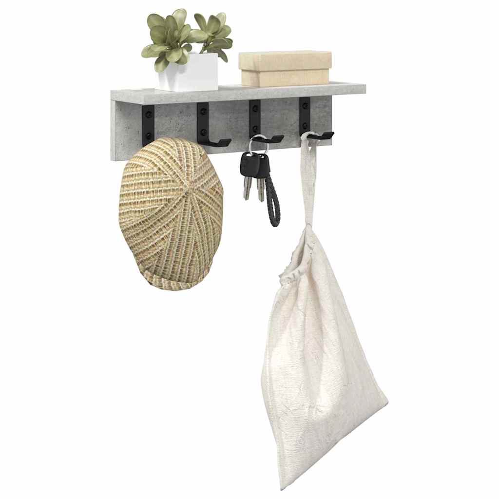 Vegghengt kleshenger Veggmontert Betonggrå 40 x 10,5 x 10,5 cm