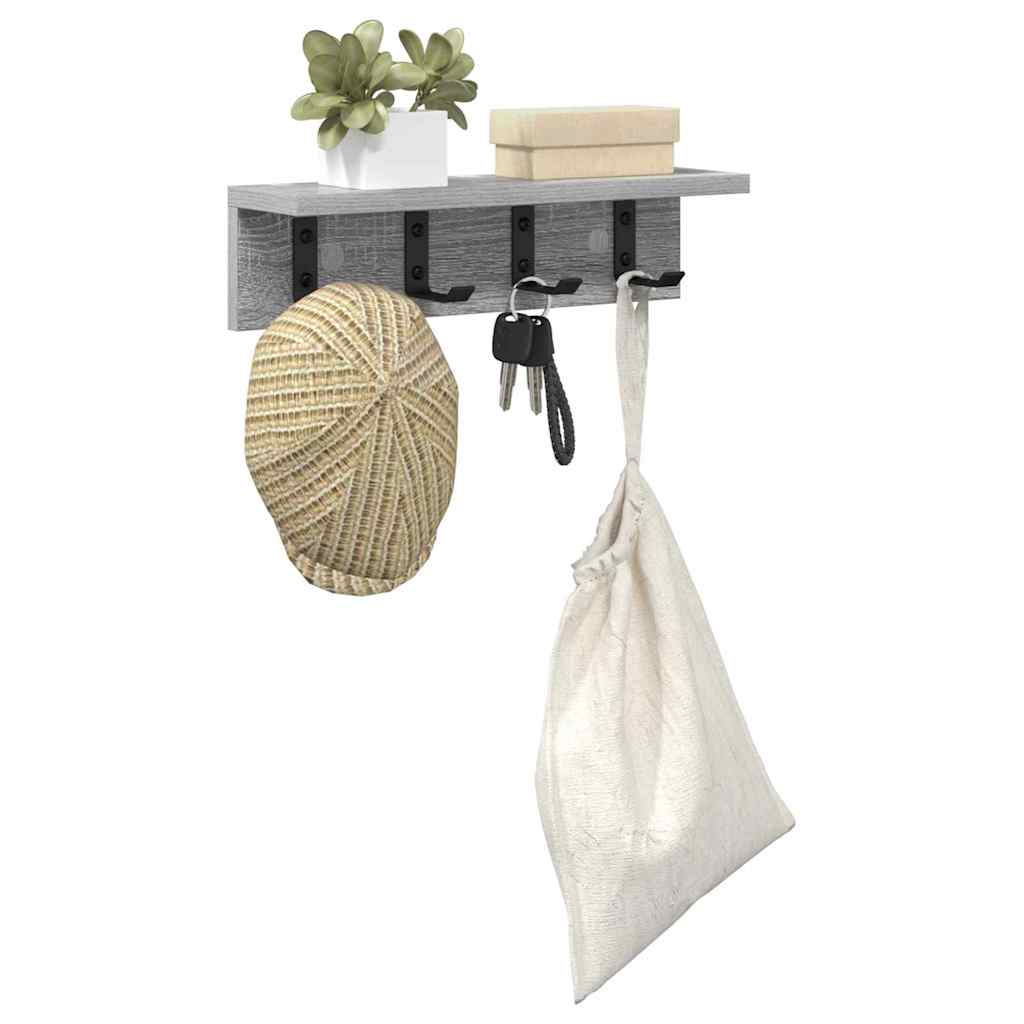 Vegghengt kleshenger Veggmontert Grå Sonoma 40 x 10,5 x 10,5 cm