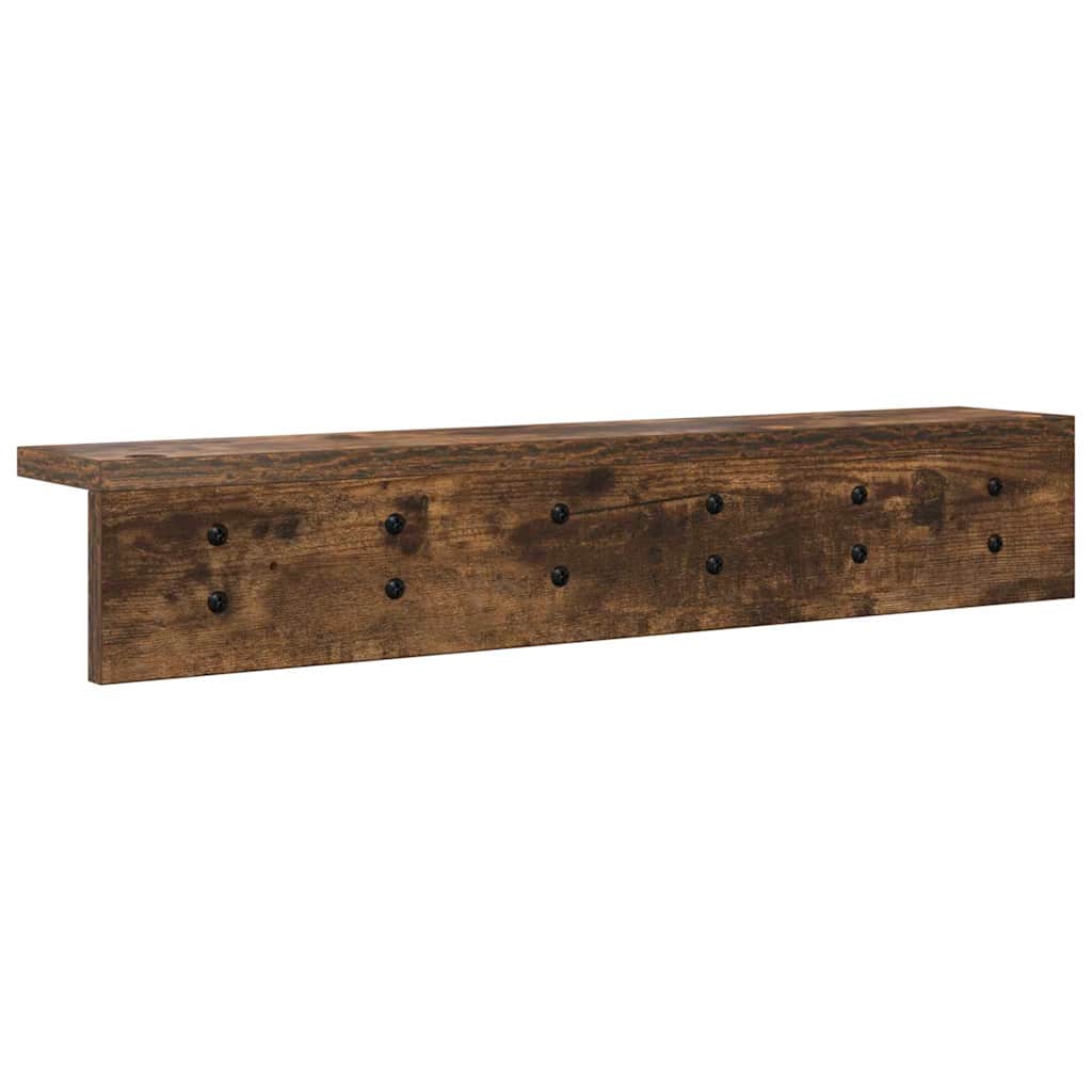 Vegghengt kleshenger Veggmontert Røkt eik 60 x 10,5 x 10,5 cm