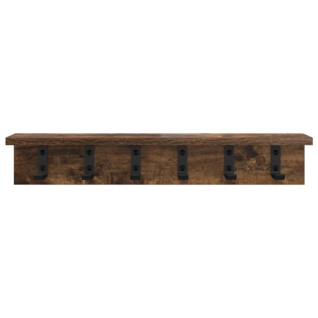 Vegghengt kleshenger Veggmontert Røkt eik 60 x 10,5 x 10,5 cm