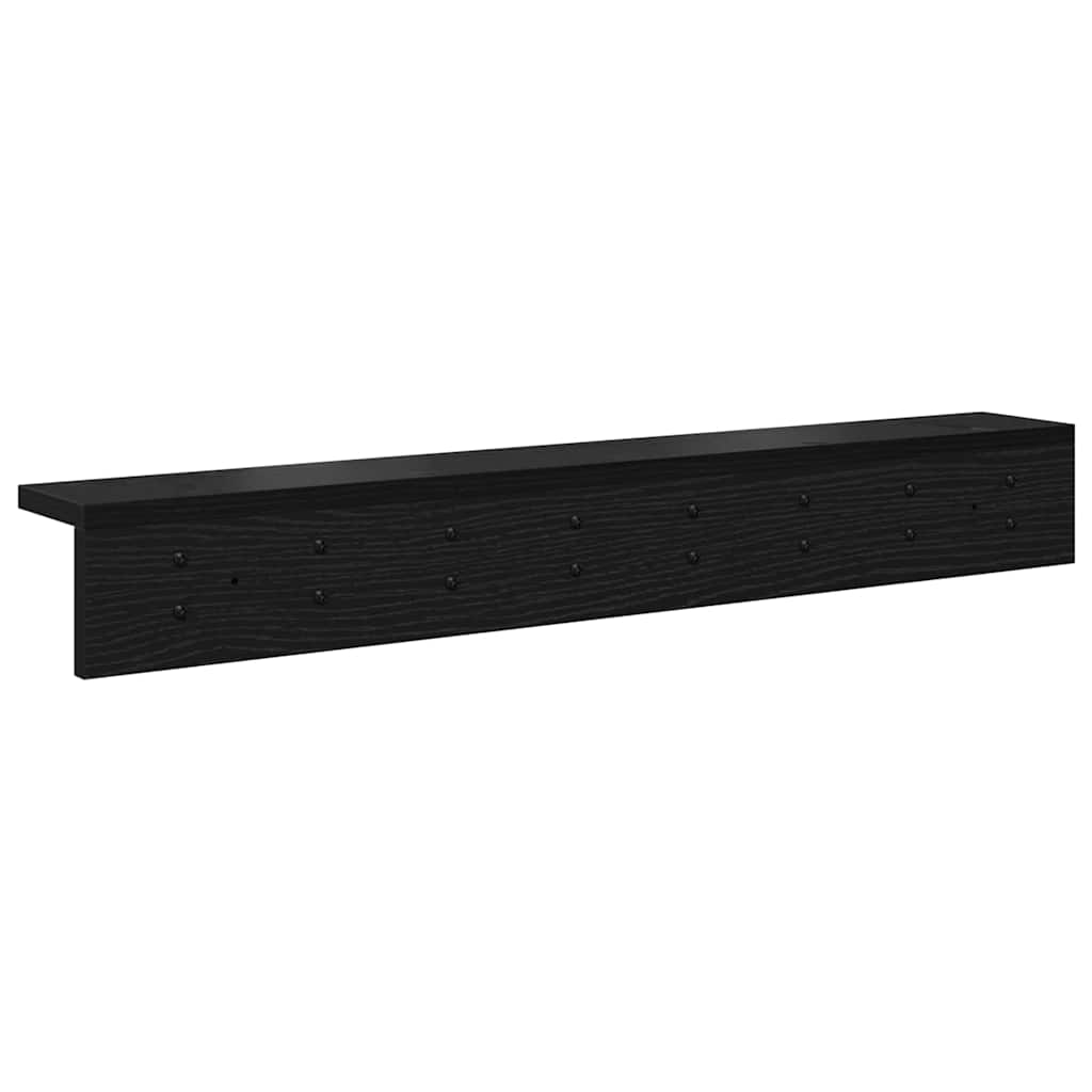 Vegghengt kleshenger Veggmontert Svart Eik 80 x 10,5 x 10,5 cm