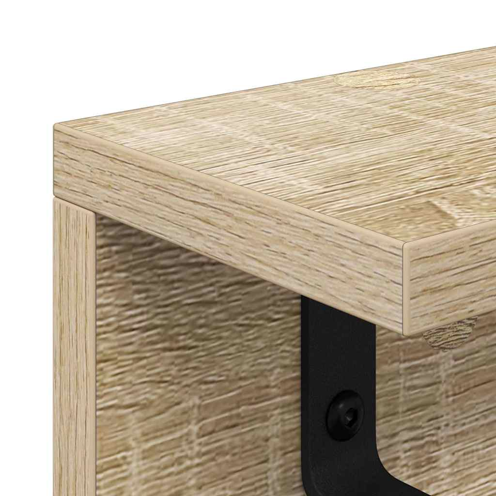 Vegghengt kleshenger Veggmontert Sonoma eik 80 x 10,5 x 10,5 cm