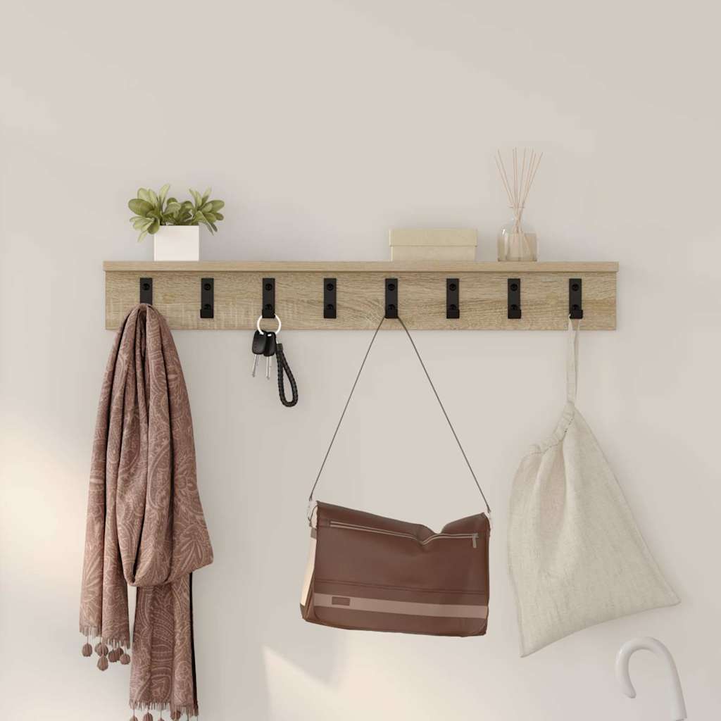Vegghengt kleshenger Veggmontert Sonoma eik 80 x 10,5 x 10,5 cm