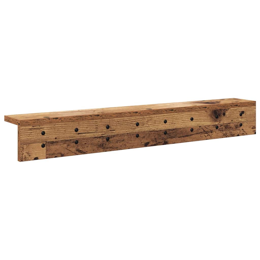 Vegghengt kleshenger Gammelt tre 80 x 10,5 x 10,5 cm