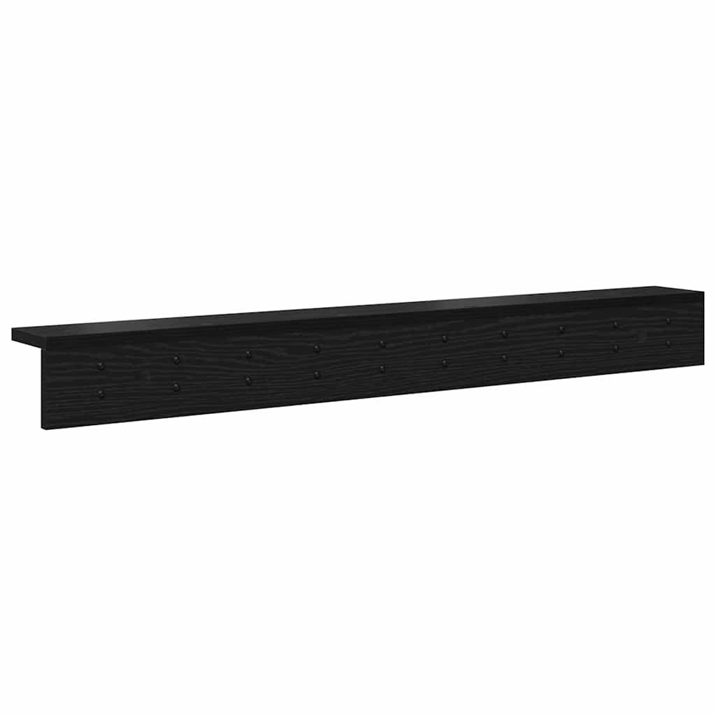 Vegghengt kleshenger Veggmontert Svart Eik 100 x 10,5 x 10,5 cm