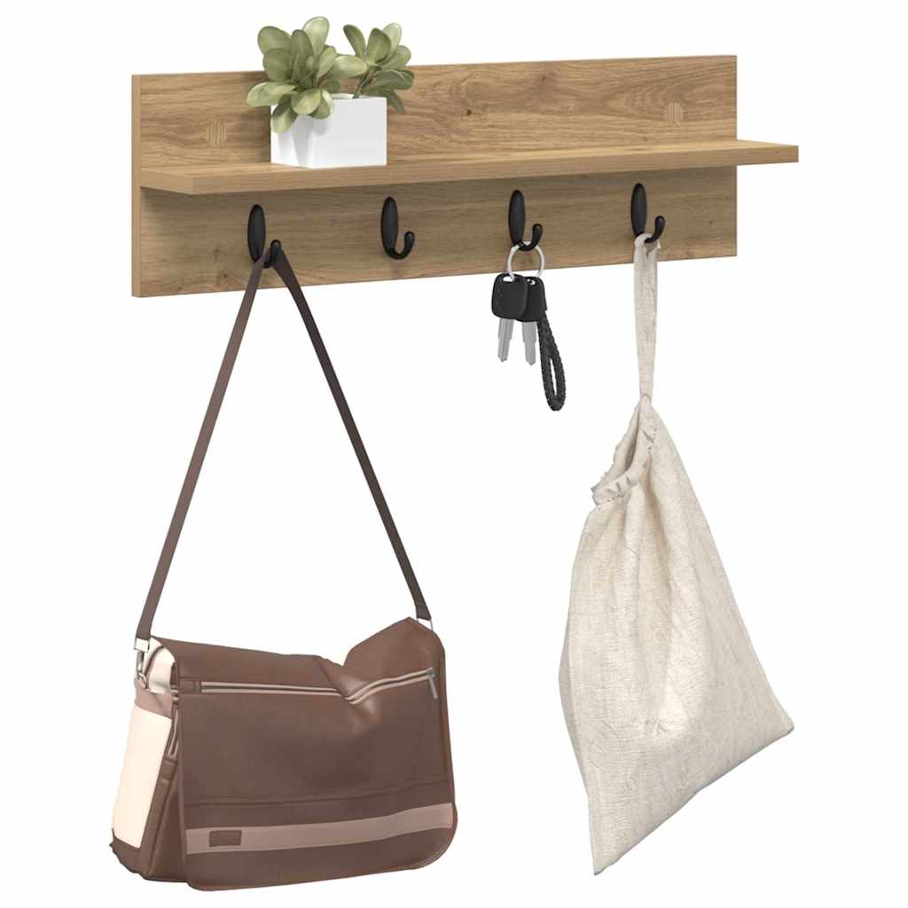 Vegghengt kleshenger Veggmontert Artisan Eik 60 x 10,5 x 18 cm