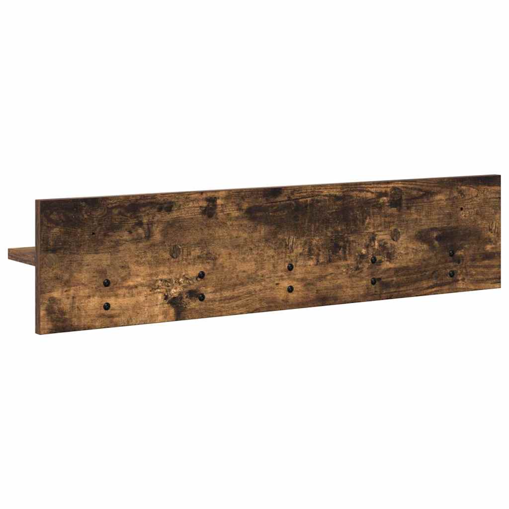 Vegghengt kleshenger Røkt eik 80 x 10,5 x 18 cm Konstruert tre