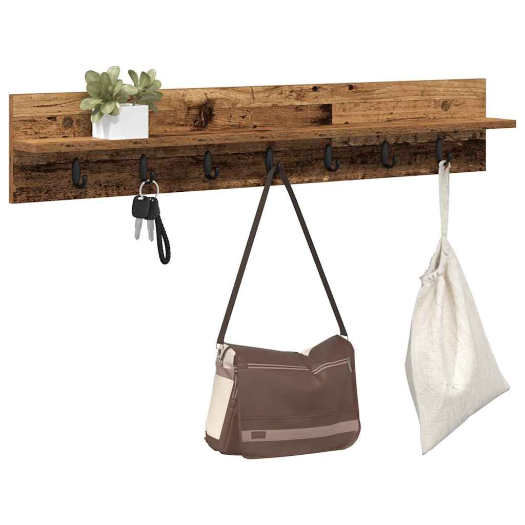 Vegghengt kleshenger Veggmontert Gammelt tre 100 x 10,5 x 18 cm