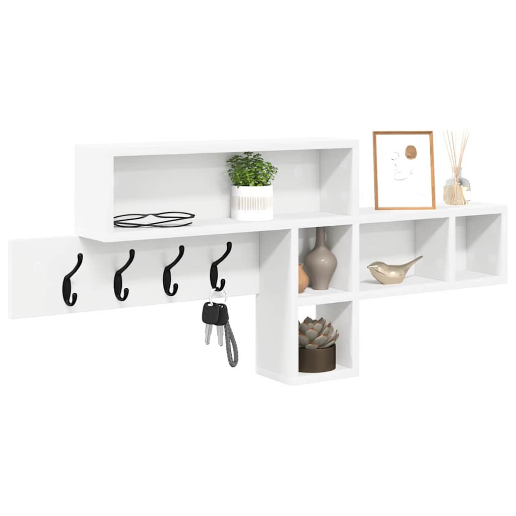 Vegghengt kleshenger Veggmontert Hvit 100 x 12 x 43,5 cm