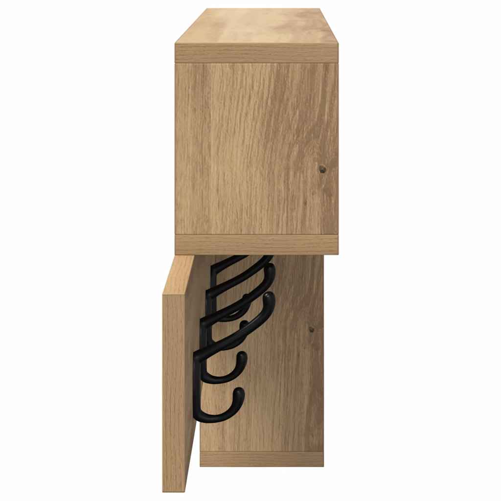 Vegghengt kleshenger med hylle Artisan Eik 100 x 12 x 43,5 cm