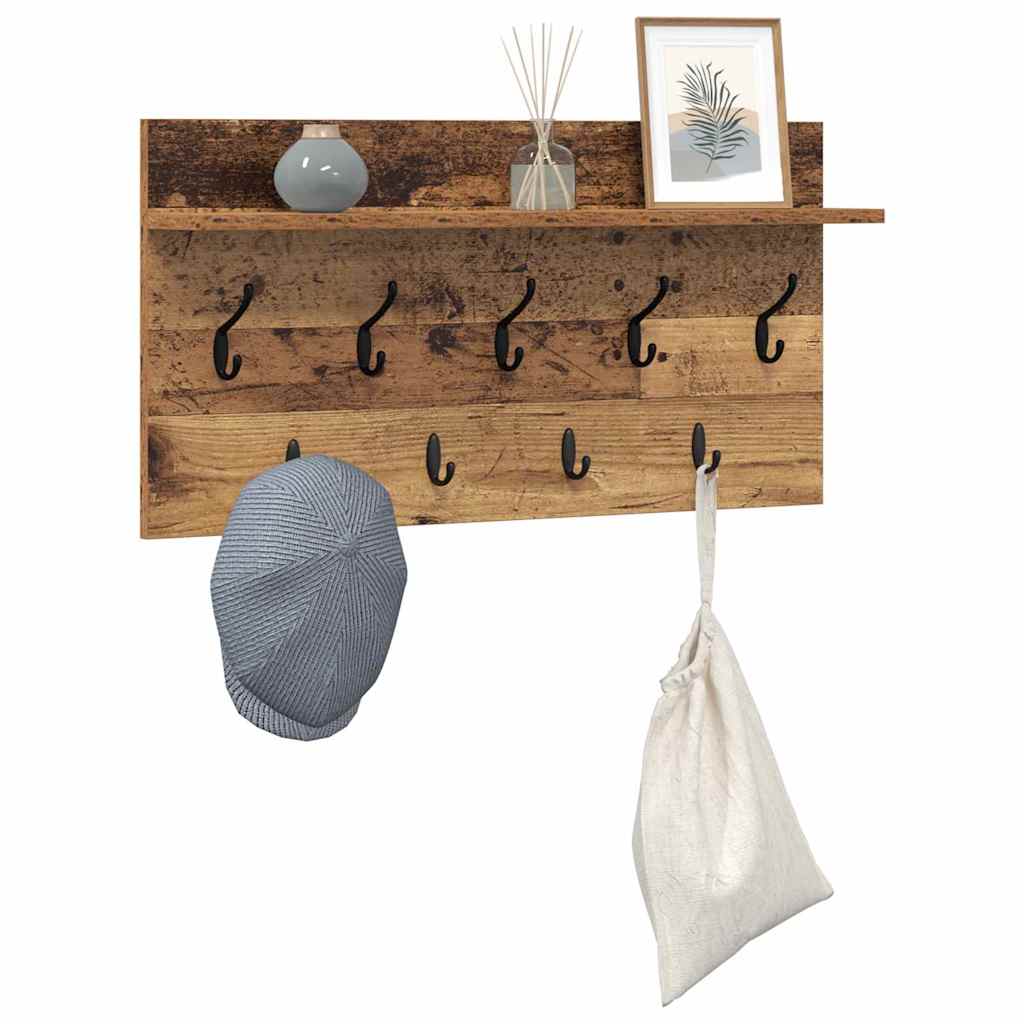 Vegghengt kleshenger Veggmontert Gammelt tre 80 x 40 x 12 cm
