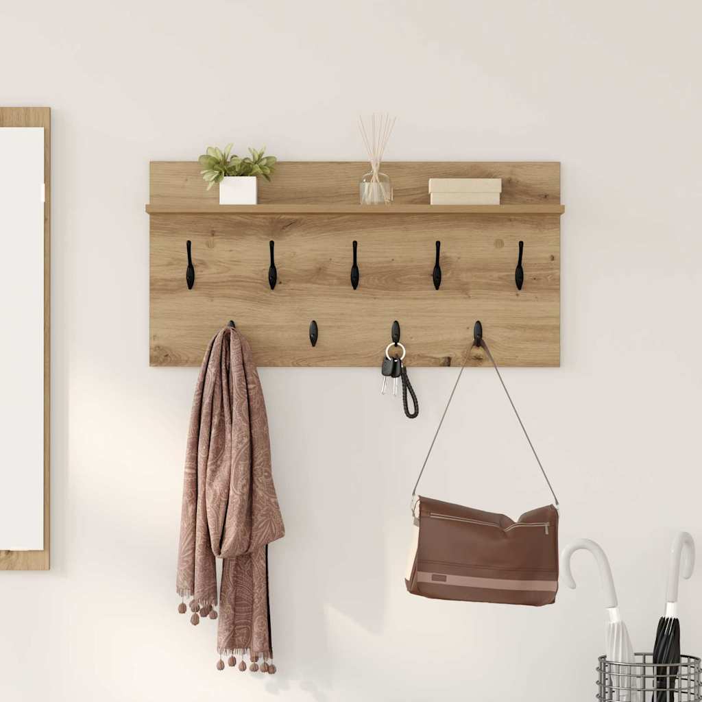 Vegghengt kleshenger Veggmontert Artisan Eik 80 x 40 x 12 cm