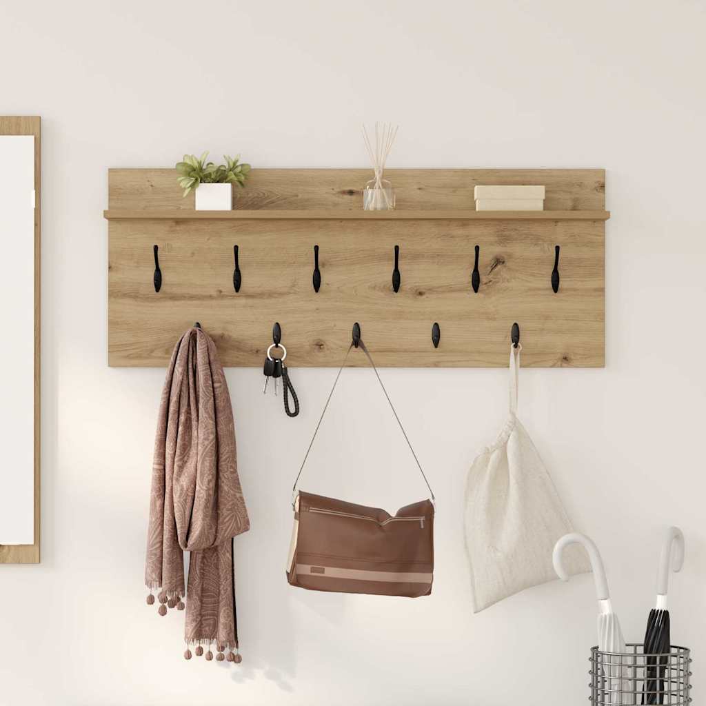 Vegghengt kleshenger Veggmontert Artisan Eik 100 x 40 x 12 cm