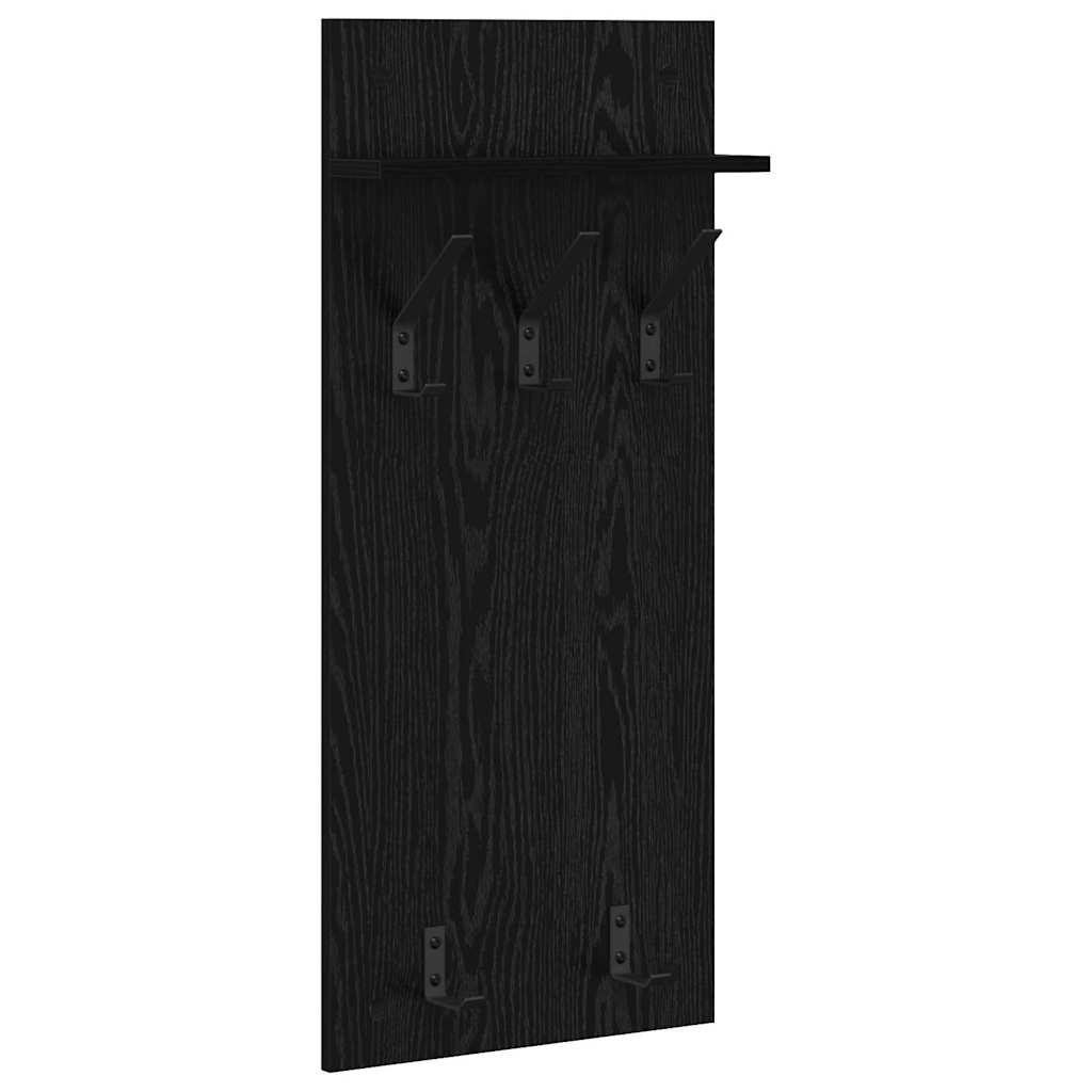 Vegghengt kleshenger Svart Eik 40 x 10 x 90 cm Konstruert tre
