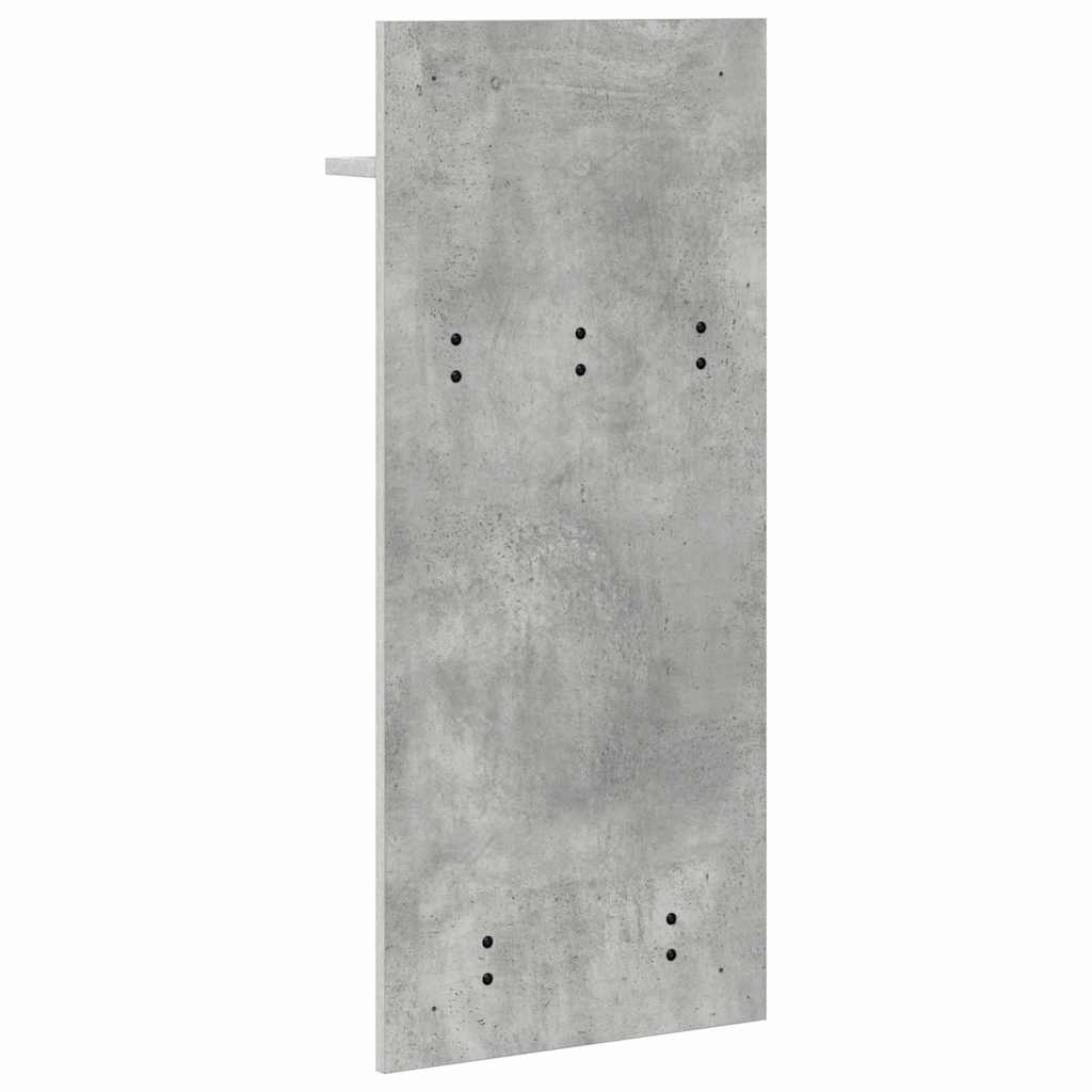 Vegghengt kleshenger Betonggrå 40 x 10 x 90 cm Konstruert tre