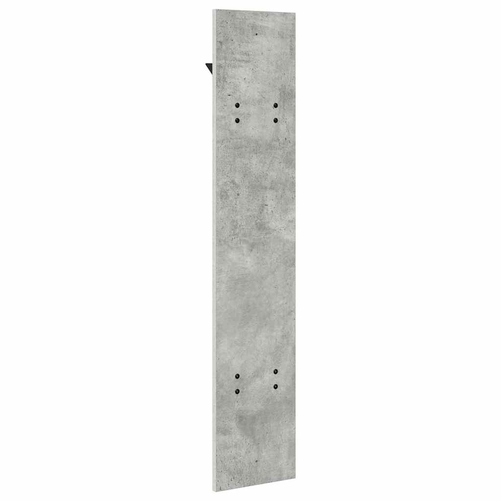 Vegghengt kleshenger Veggmontert Betonggrå 20 x 1,5 x 100 cm