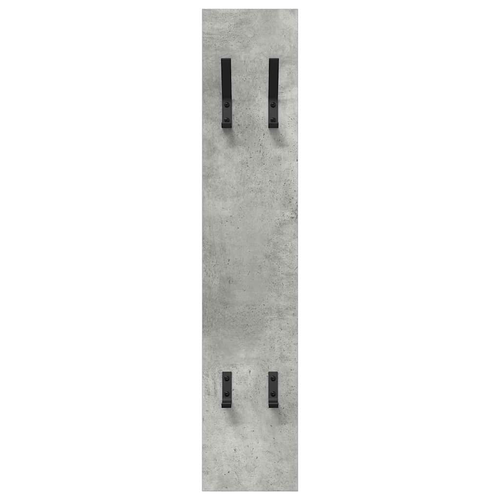 Vegghengt kleshenger Veggmontert Betonggrå 20 x 1,5 x 100 cm