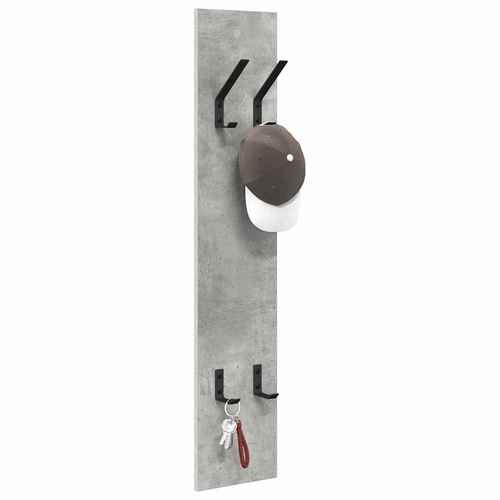 Vegghengt kleshenger Veggmontert Betonggrå 20 x 1,5 x 100 cm