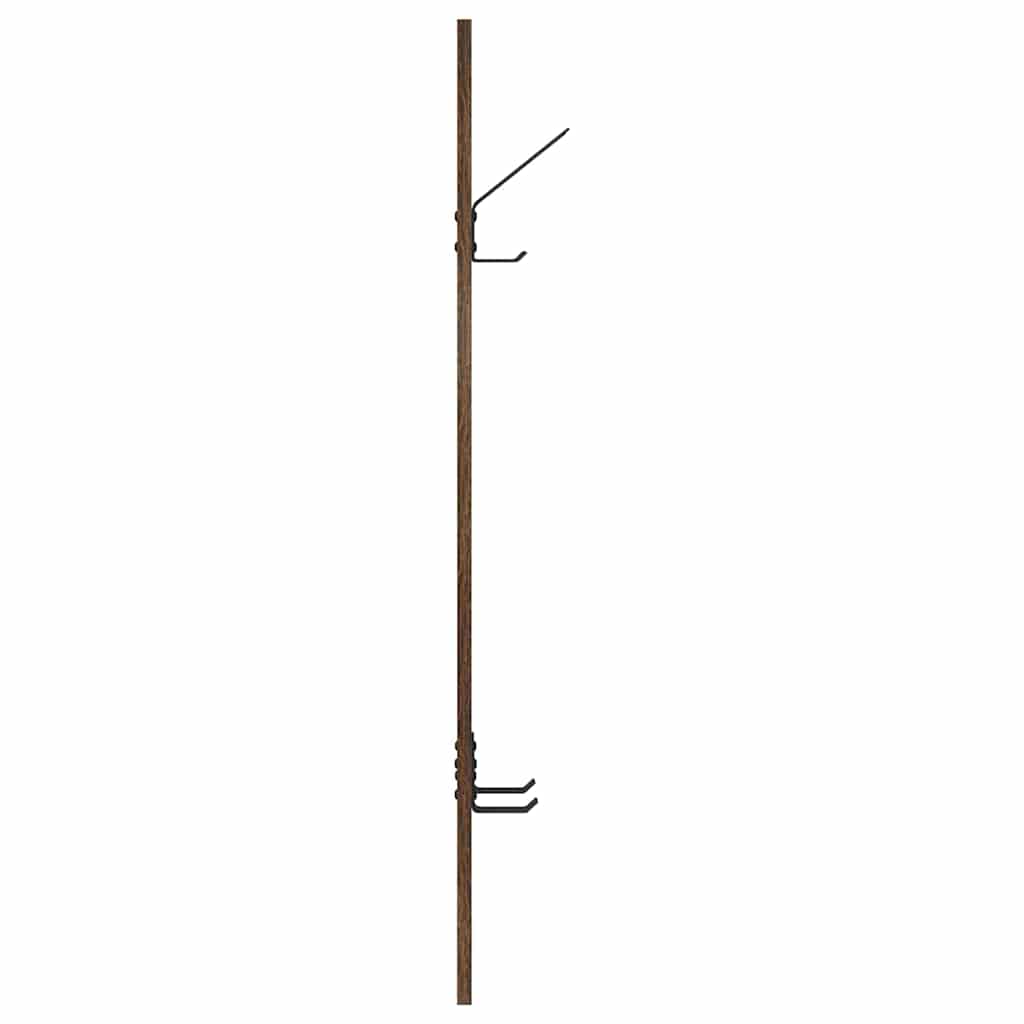 Vegghengt kleshenger Veggmontert Røkt eik 20 x 1,5 x 100 cm