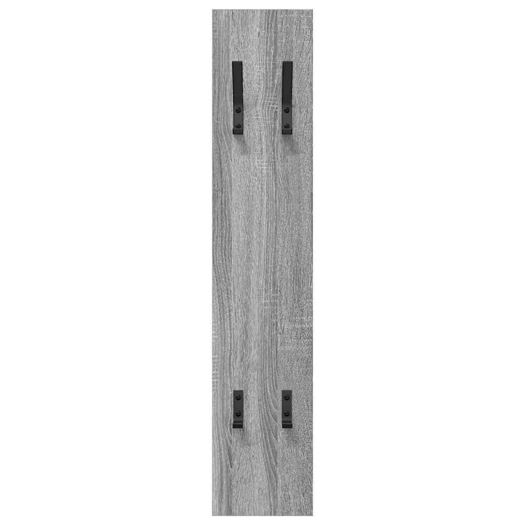 Vegghengt kleshenger Veggmontert Grå Sonoma 20 x 1,5 x 100 cm