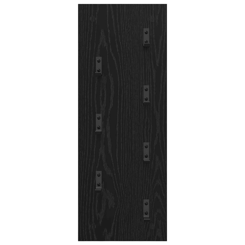 Vegghengt kleshenger Veggmontert Svart Eik 30 x 1,5 x 80 cm
