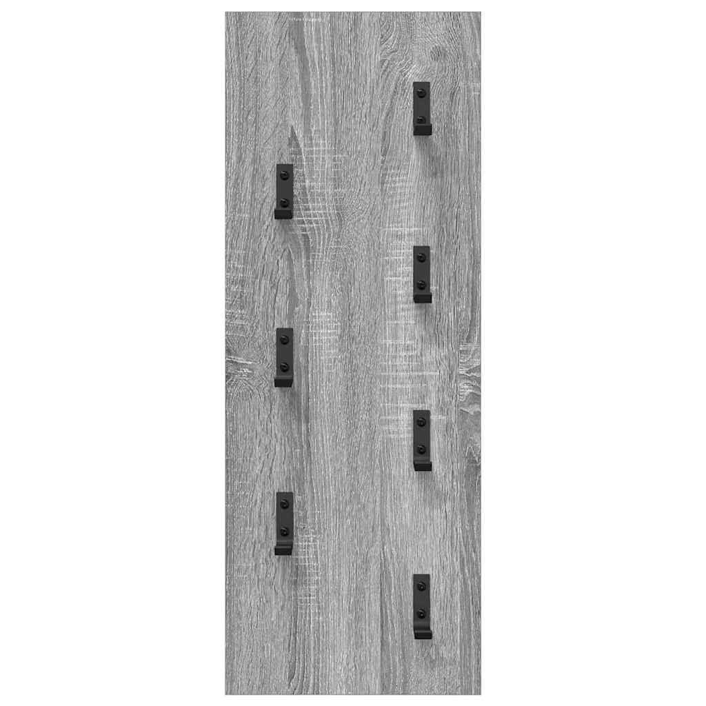 Vegghengt kleshenger Grå Sonoma 30 x 1,5 x 80 cm Konstruert tre