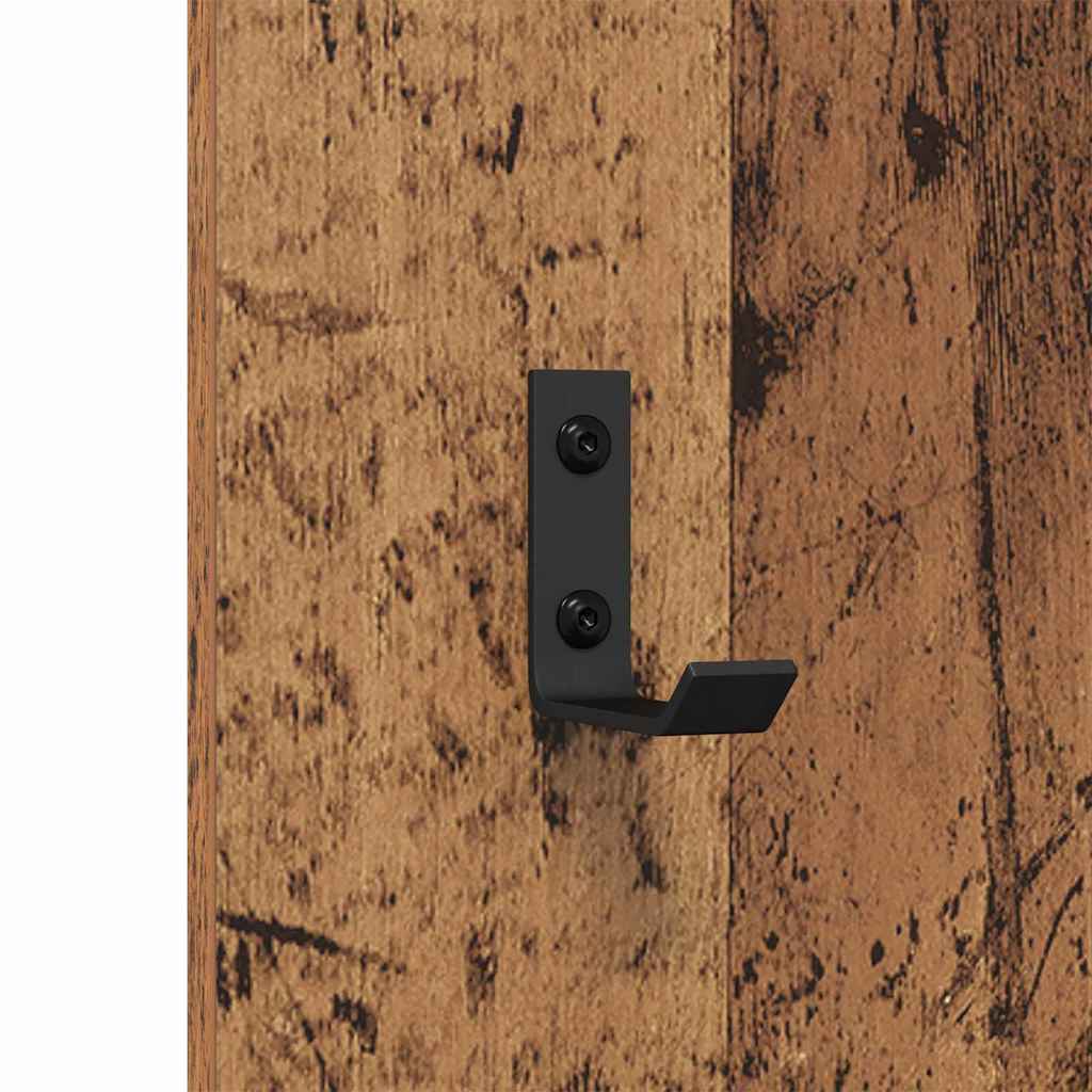 Vegghengt kleshenger Veggmontert Gammelt tre 30 x 1,5 x 80 cm