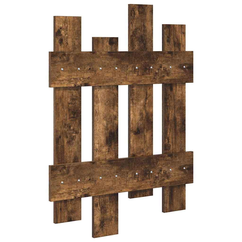 Vegghengt kleshenger Røkt eik 60 x 3 x 82 cm Konstruert tre