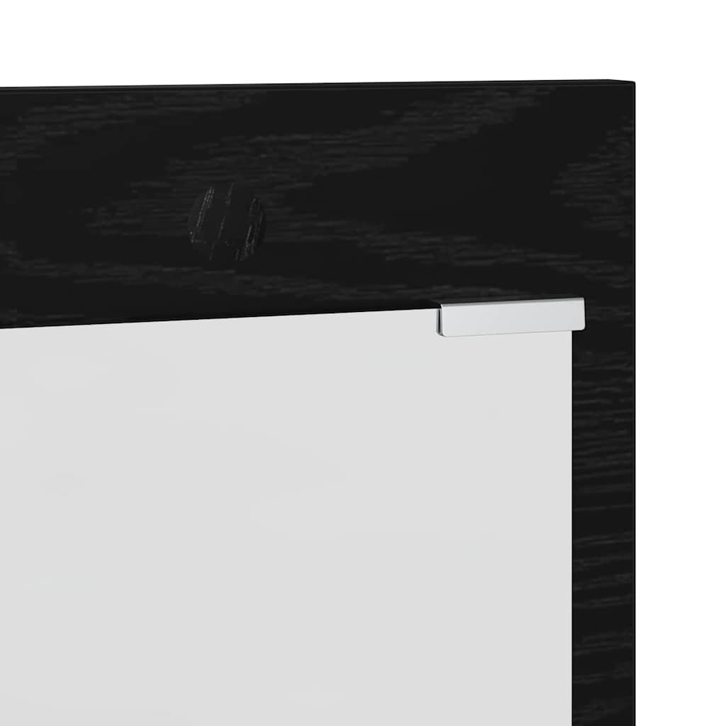 Vegghengt kleshenger Svart Eik 90 x 10 x 50 cm Konstruert tre