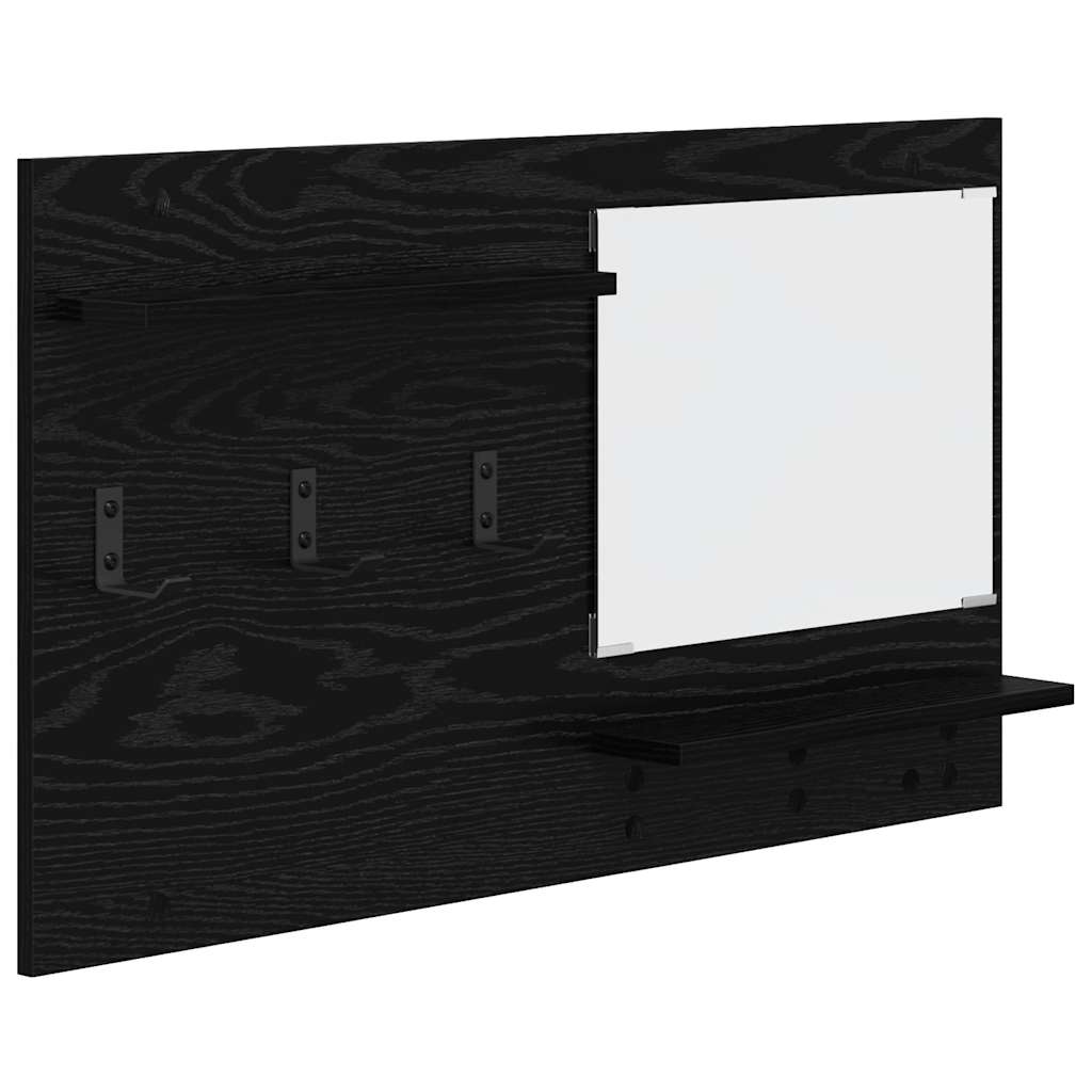 Vegghengt kleshenger Svart Eik 90 x 10 x 50 cm Konstruert tre