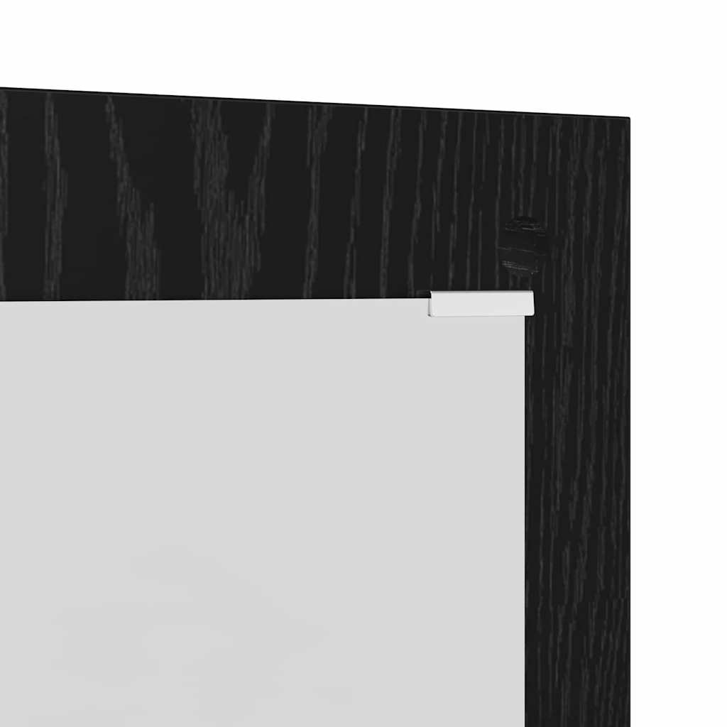 Vegghengt kleshenger Svart Eik 96 x 1,5 x 90 cm Konstruert tre