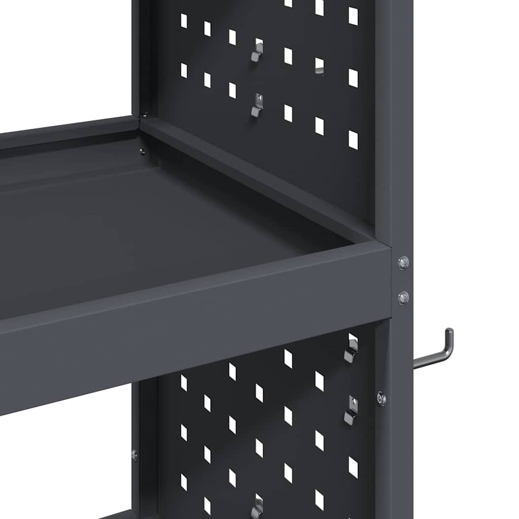Verktøytrolley med hjul Antrasitt 75 x 35 x 73 cm Kaldvalsestål