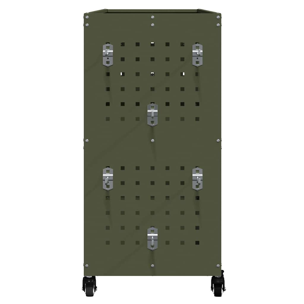 Verktøytrolley Olivengrønn 75 x 35 x 73 cm Kaldvalsestål