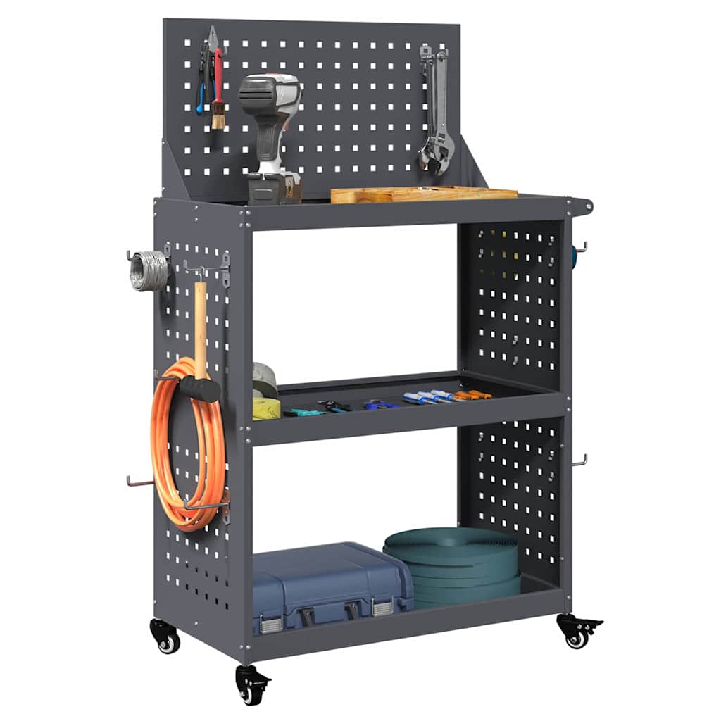 Verktøytrolley Antrasitt 65 x 35 x 111 cm Kaldvalsestål
