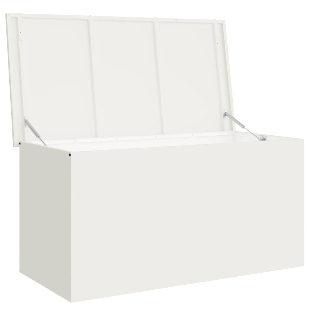 Hageoppbevaringsputeeske Stål 100 x 50,5 x 50 cm 220 Hvit